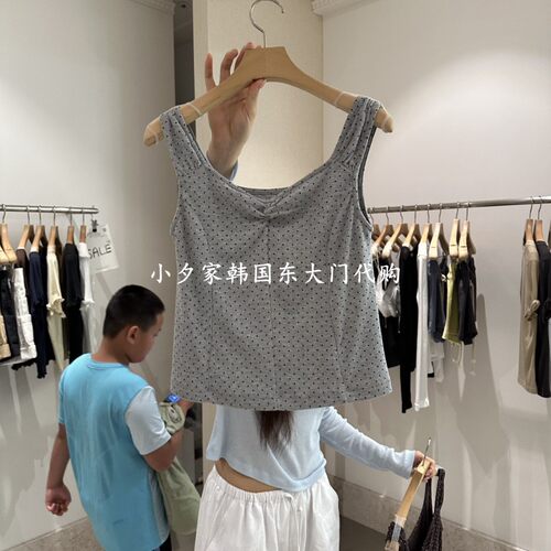 一件包邮 小夕韩国东大门代购ANDMORE BUTTON 26夏款女装吊带背心