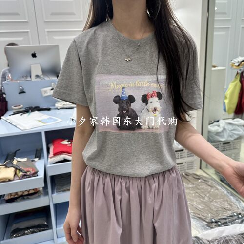 一件包邮 小夕韩国东大门代购 OURMOMENT26夏女装新品卡通短袖T恤