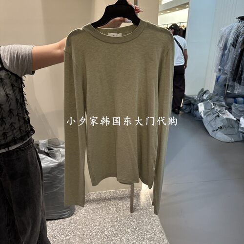 一件包邮 小夕韩国东大门代购SOF 26早秋女装新品纯色长袖 T恤