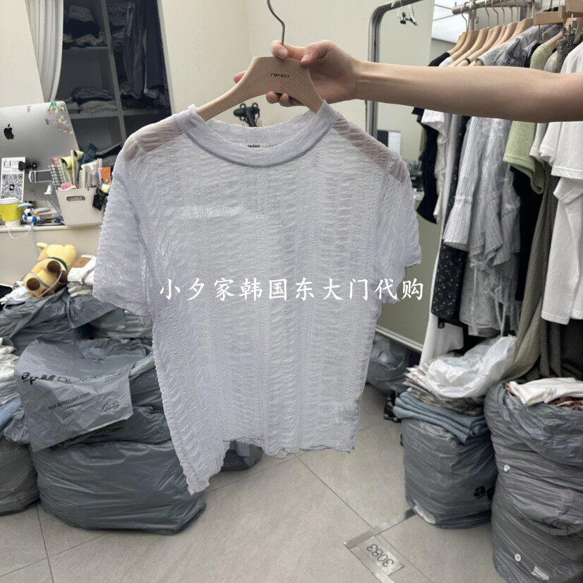一件包邮 小夕韩国东大门代购I MFACT 26夏女装时尚简约短袖 T恤