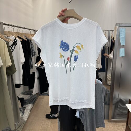 一件包邮 小夕韩国东大门代购LTMS 26夏款女装新品印花 短袖T恤