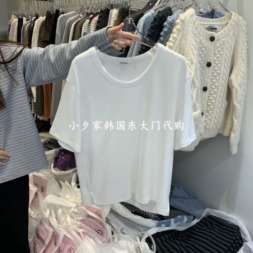 一件包邮 小夕韩国东大门代购RIVEROOM 26秋季女装新时尚短袖T恤