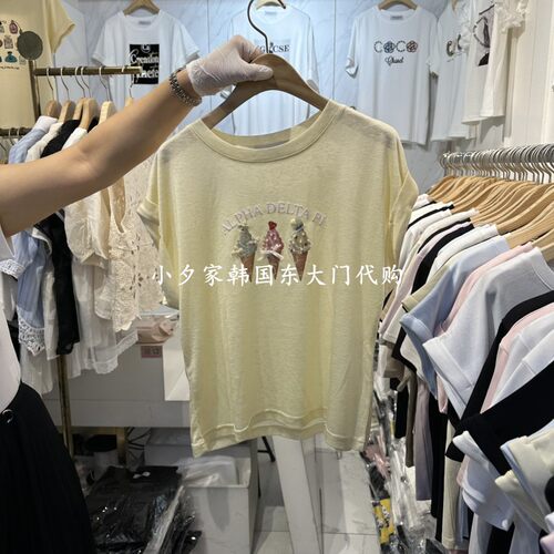 一件包邮 小夕韩国东大门代购COCO HOLIC 26夏女装新品短袖 T恤