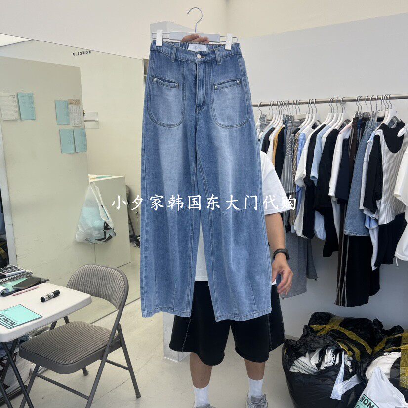 一件包邮 小夕韩国东大门代购NON CLIP 26年夏季新款女水洗牛仔裤