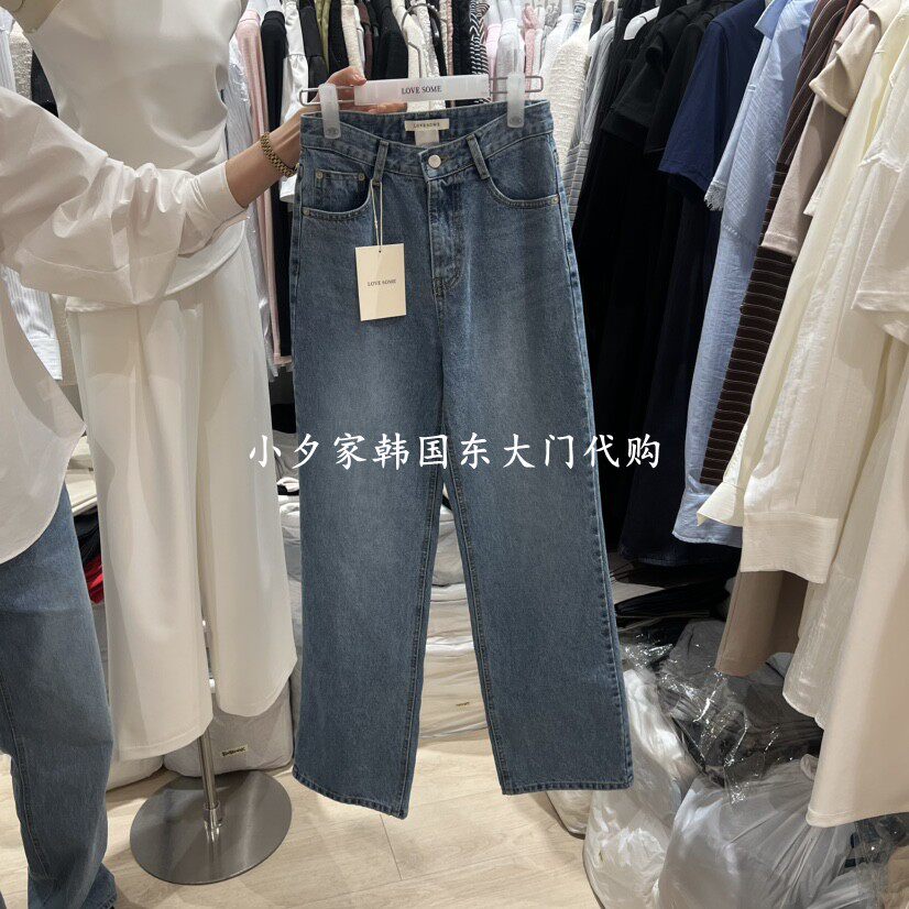 一件包邮 小夕韩国东大门代购LOVE SOME 26年新品夏女装牛仔裤