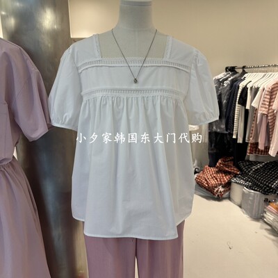 一件包邮 小夕韩国东大门代购 LORING RE I26夏女温柔百搭衬衫T恤