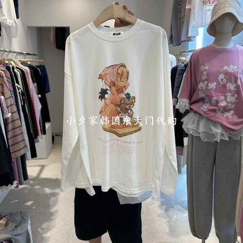 一件包邮 小夕韩国东大门代购EVE 26秋女装新款时尚简约长袖T恤