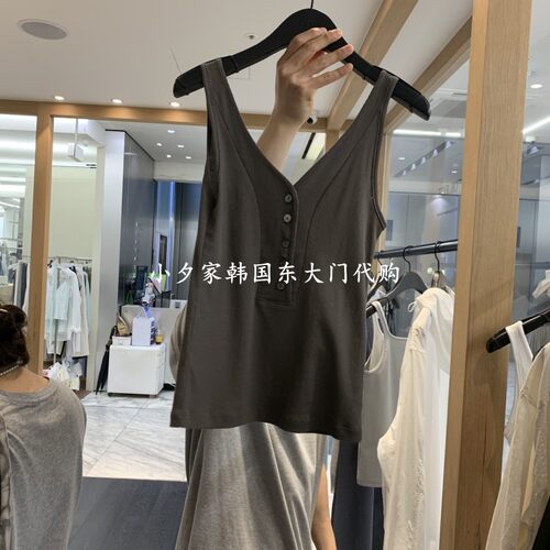 一件包邮 小夕韩国东大门代购 OBJECT26夏款女装 带扣吊带背心