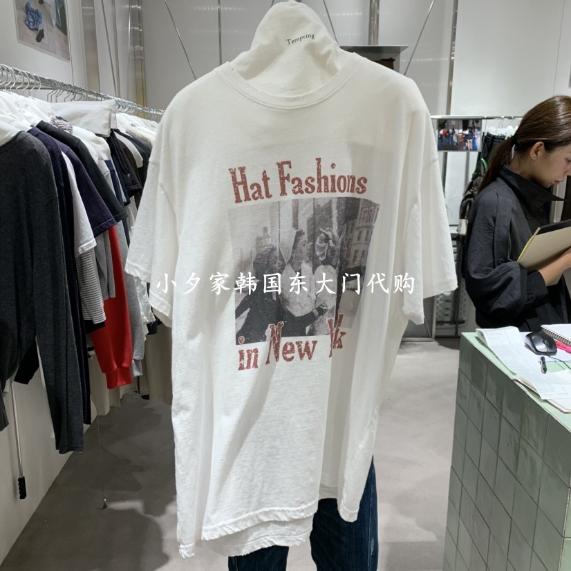 一件包邮 小夕韩国东大门代购TEMPTING26秋女时尚简约百搭短袖T恤图片