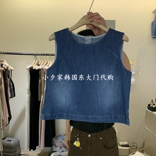 一件包邮 小夕韩国东大门代购W AND J 26夏款女装纯色 吊带背心