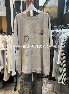 Ann韩国东大门代购 26夏女装新品LE ETOILE 卡通印花百搭简约T恤
