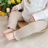 婴儿春夏天纯棉松口不勒袜套膝盖 换尿布护腿神器爬行 宝宝秋冬季