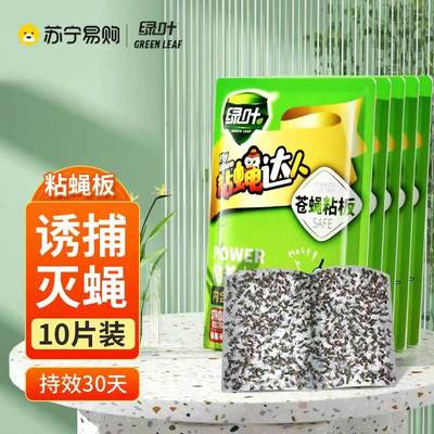 绿叶苍蝇贴强力粘蝇纸灭蝇诱杀神器克星捕捉器蚊虫一扫光家用1660