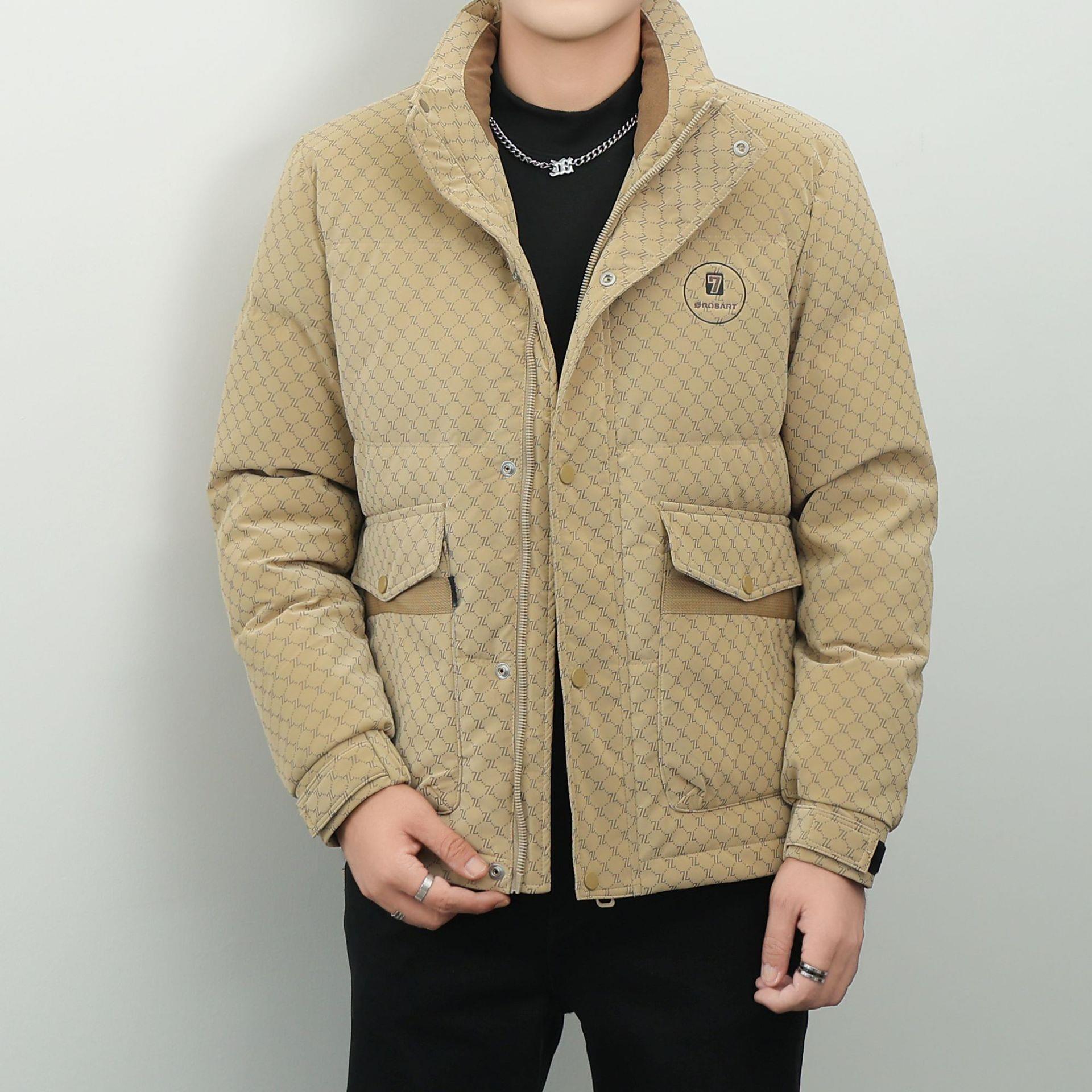 冬款保暖棉衣男士时尚免洗PU皮潮牌棉袄2025新款短款羽绒棉服外套