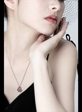NAZOOM圣诞礼物猫爪爱心项链精致简约轻奢锁骨链透光设计情侣同款