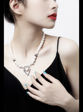 NAZOOM原创设计Y2K辣妹同款珍珠锁骨项链情侣未来吊坠饰品ins风女