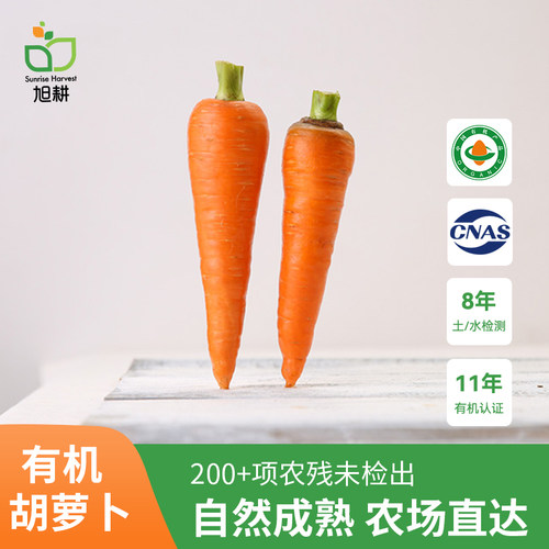 旭耕有机胡萝卜500g新鲜水果顺丰