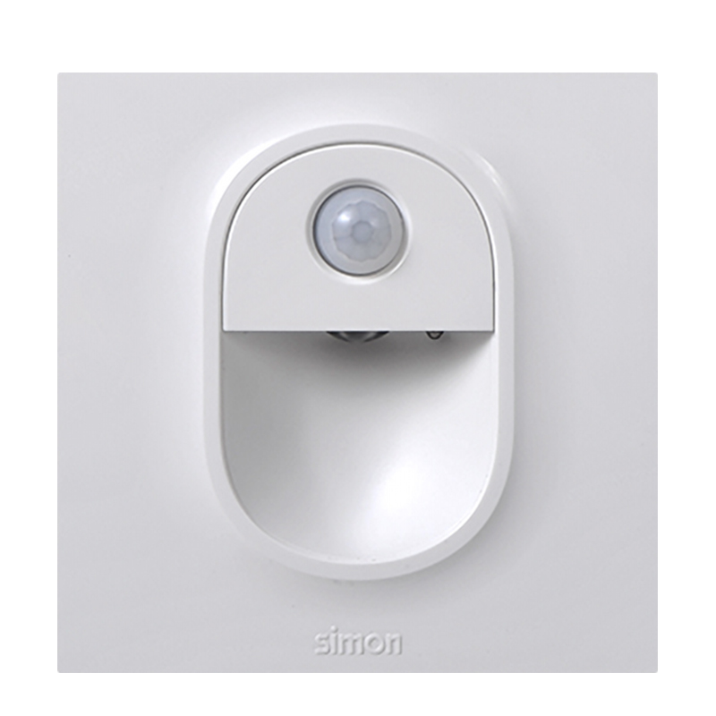 西蒙小夜灯人体感应地脚灯 E6M3荧光灰86型led嵌入式走廊E3过道