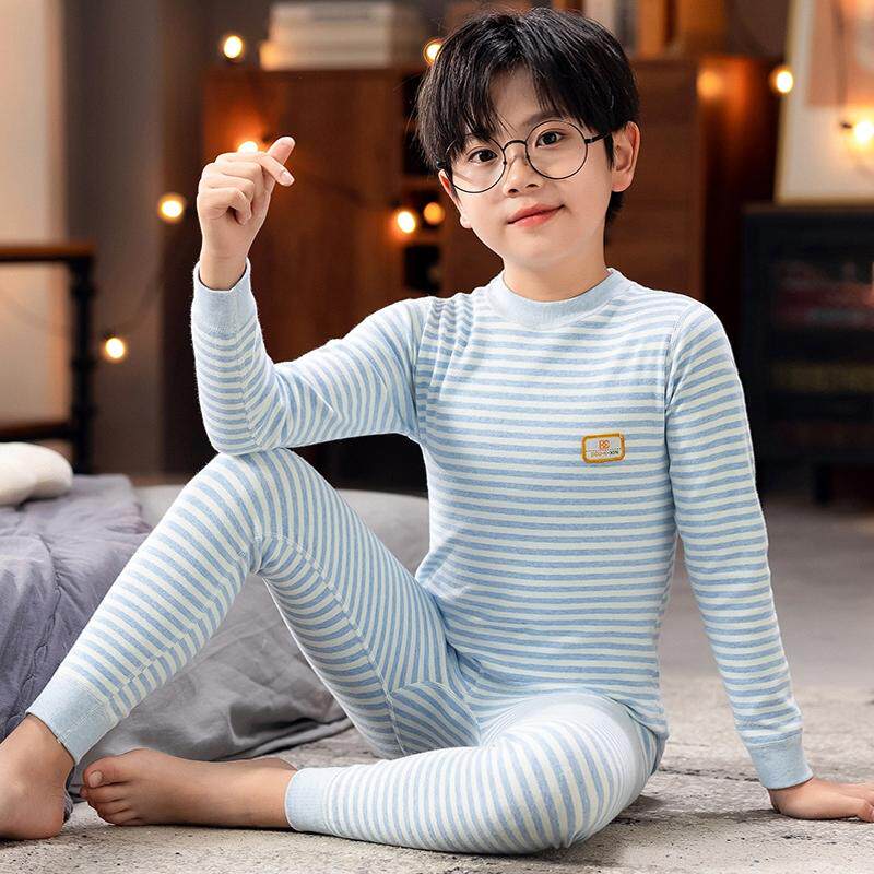 男童全棉a类秋衣儿童半高领秋衣13岁男童保暖内衣男童线衣线裤