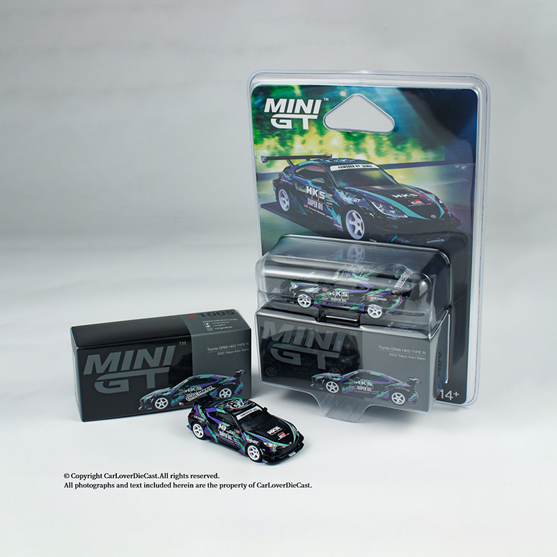 MINIGT 1:64丰田GR86 HKS TYPE R 仿真 合金汽车模型1005号
