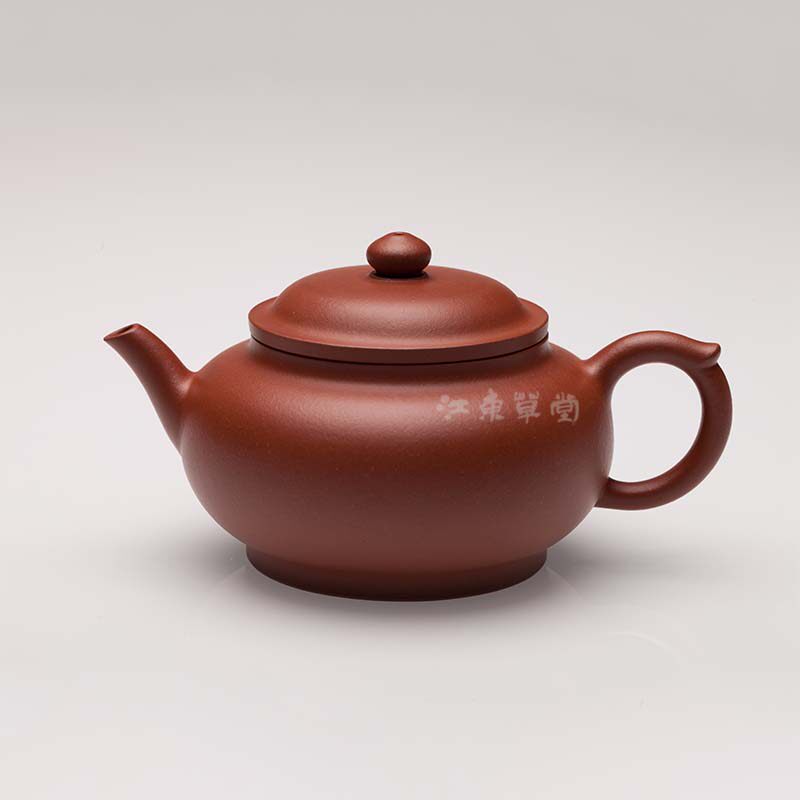 宜兴紫砂壶纯手工任洁家用江东草堂【知晓】260cc茶壶 原矿朱泥