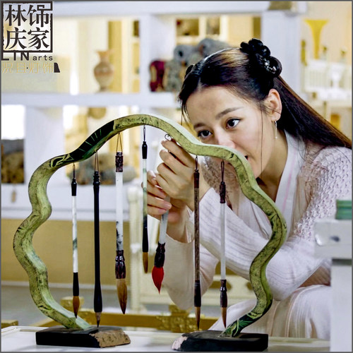 新中式仿古书房文化用品挂毛笔架