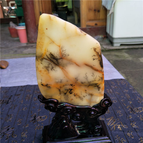 天然黄龙玉原石水草花摆件摆件 送礼收藏玉石玉器云南特产 - 封面