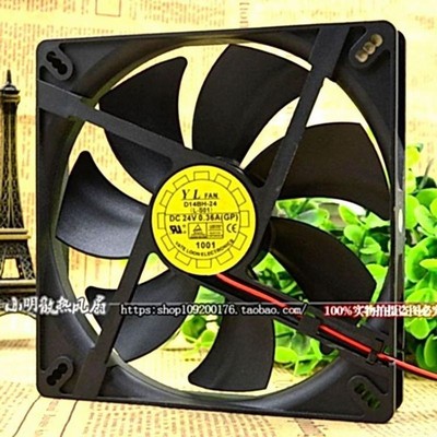 全新Y.L.FAN 悦伦 D14BH-24 14025 14cm 24v 0.36a 静音 散热风扇