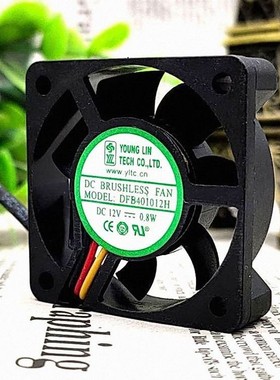 永林 DFB401012H DC12V 0.8W 4010 4CM 双滚珠 服务器 散热风扇