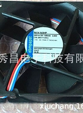 现货原装Ebm-papst 8025 24V 4线 PWM风扇 8414N/2HP 8414NHR风机