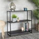铁艺置物架厨房多层收纳架简易矮书架客厅玄关工业风一体靠墙展架