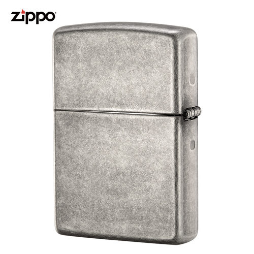 正版芝宝121FB仿古银做旧防风煤油zippo打火机创意个性复古送