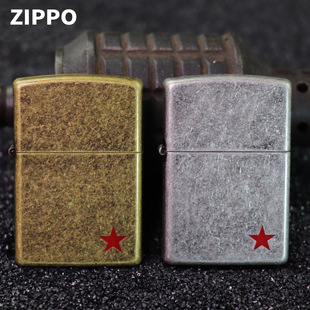 原装Zippo正品 古铜 古银五角星右下防风煤油打火机男士礼品