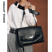 2025秋冬新品 IUBALLET 路仓 真皮通勤单肩包大容量托特包斜挎包