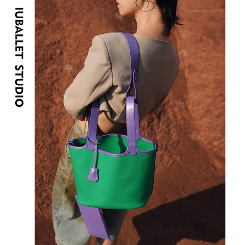 IUBALLET 在花里 2025新品设计菜篮子包高级感托特包通勤手提包