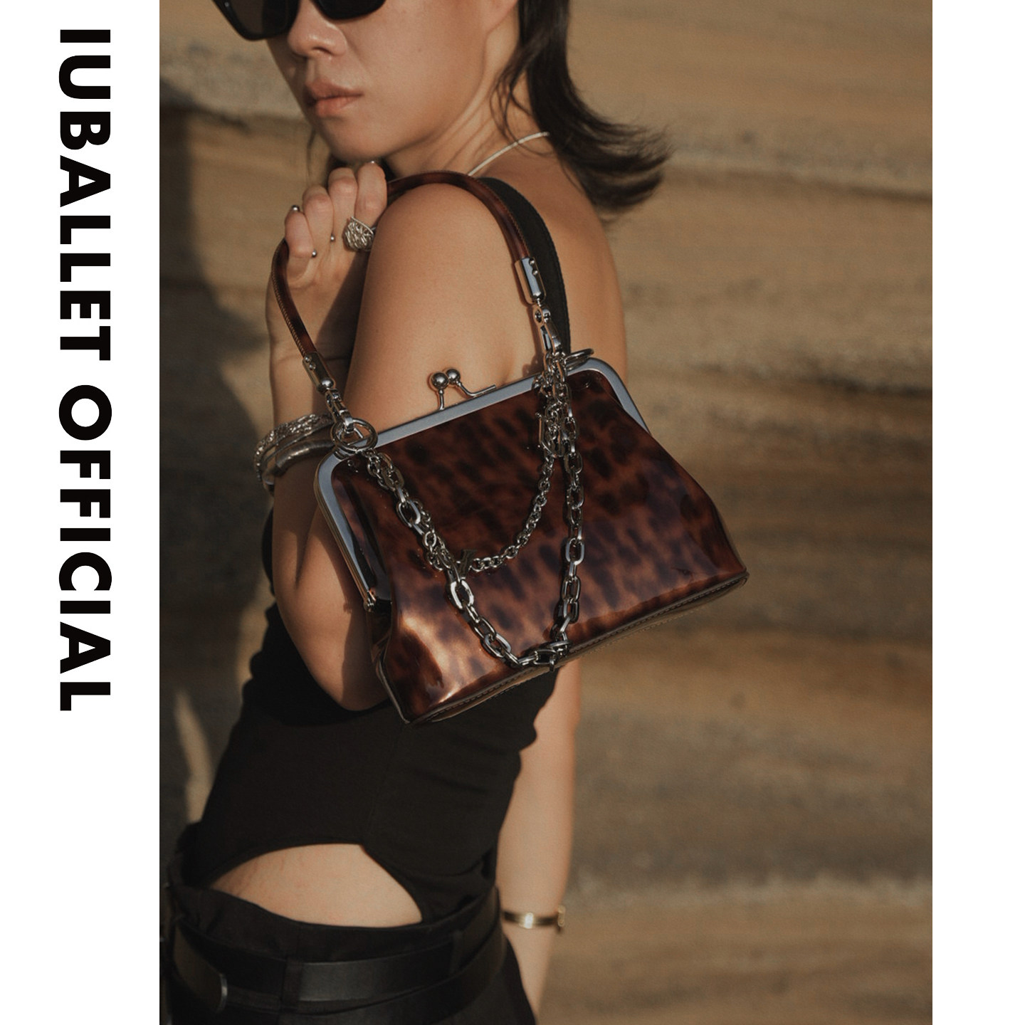 IUBALLET 西西娅 小众设计链条手提包女2025新品腋下包辣妹包