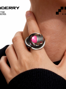 原创设计手工重工艺ins纽扣戒指