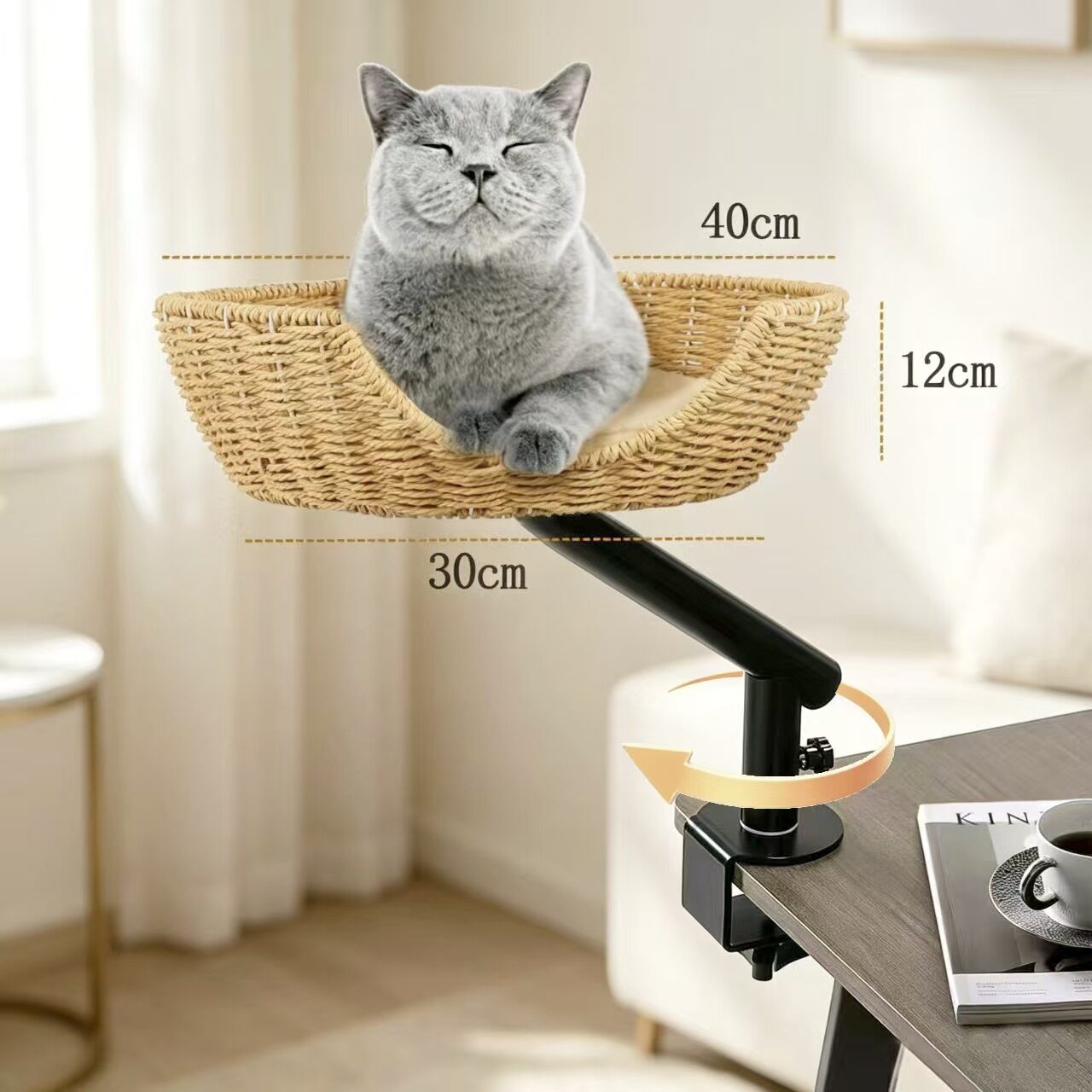 桌面新型猫窝四季通用猫床新式猫窝冬季保暖小猫窝冬日安全感猫窝