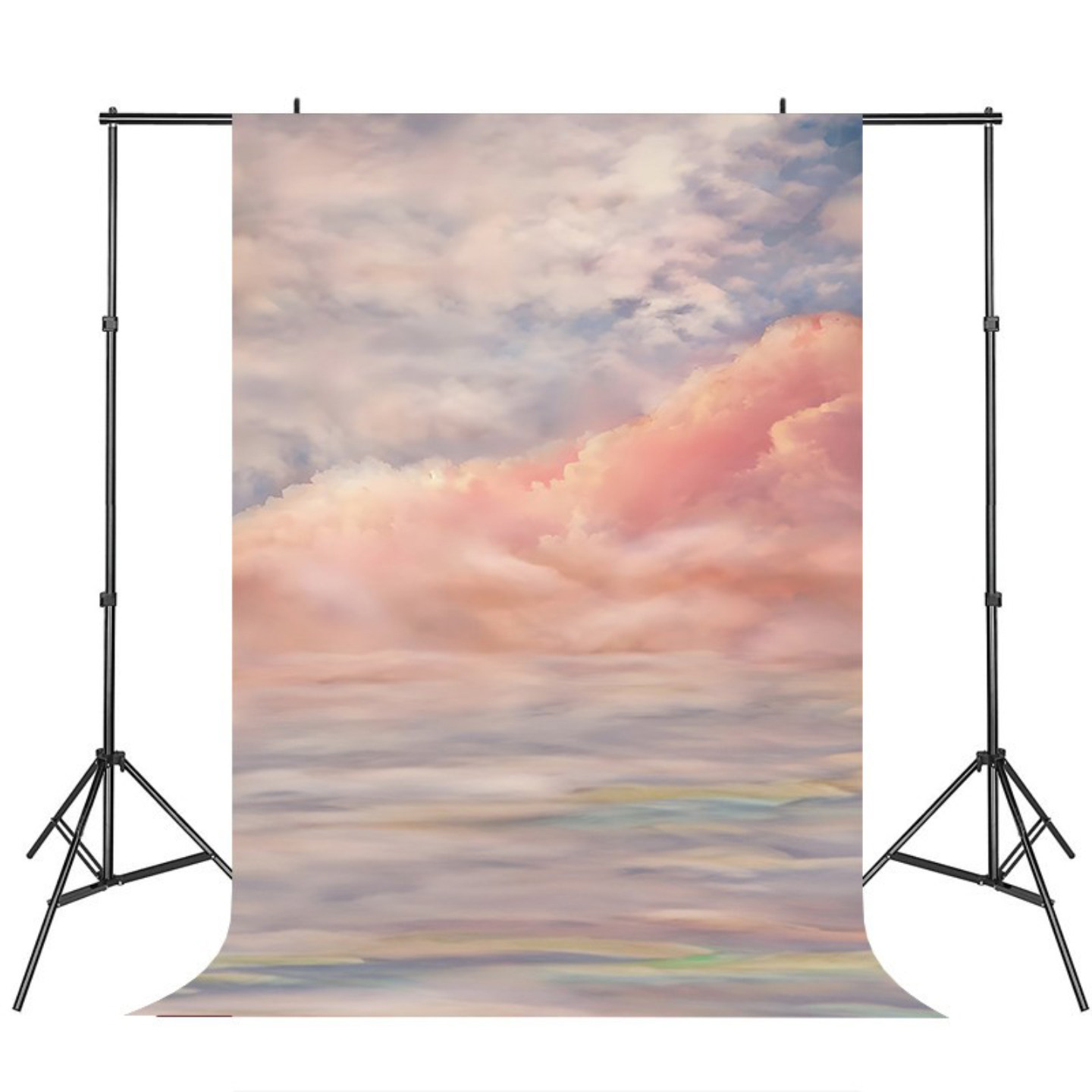梦幻夕阳白云油画背景布自拍直播