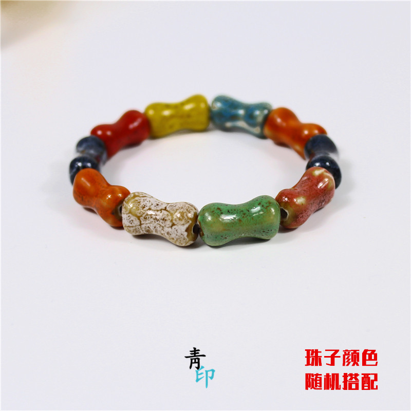 手工编织手串陶瓷饰品