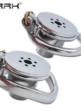 FRRK Inverted Plugged Metal Chastity Cage with Cylinder Desi