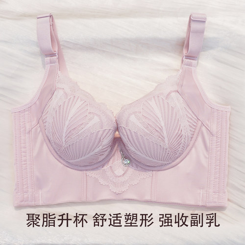聚拢文胸收副乳上托防下垂软钢圈定型中厚蕾丝新款小胸调整型内衣