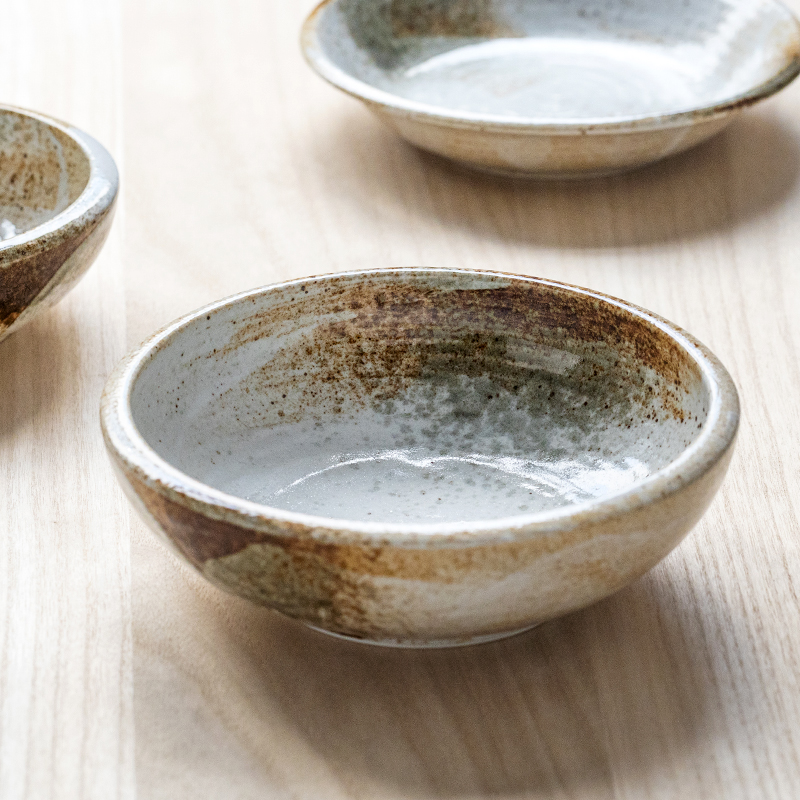 日本进口美浓烧雪志野釉下彩粗瓷大钵碗深盘日式渐变家用大碗面碗