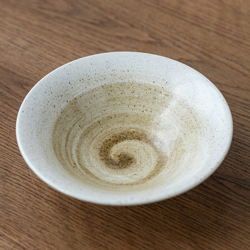 日本进口美浓烧釉下彩茶粉引刷毛卷平钵浅口碗小深盘芝麻釉小平碟,餐饮具,盘,淘宝优惠券,粉丝福利购,淘宝优惠卷