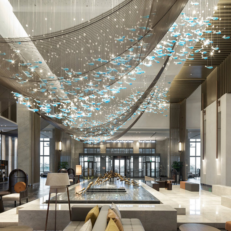 菲朵售楼部沙盘小鱼造型商场接待洽谈区工程灯具定制酒店大堂吊灯,家装灯饰光源,酒店/宴会厅/餐饮吊灯,淘宝优惠券,粉丝福利购,淘宝优惠卷