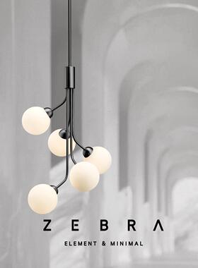 METRE×北欧全铜黑色卧室吊灯简约现代轻奢创意高端别墅餐厅客厅