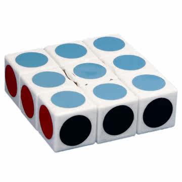 蓝蓝133单阶魔方，1X3X3一层魔方转动顺滑可变形结构巧妙益智玩具