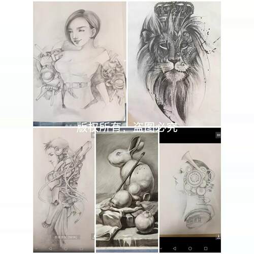 情人节礼物手绘DIY素描人物彩铅丙烯水彩代画彩铅素描头像定制