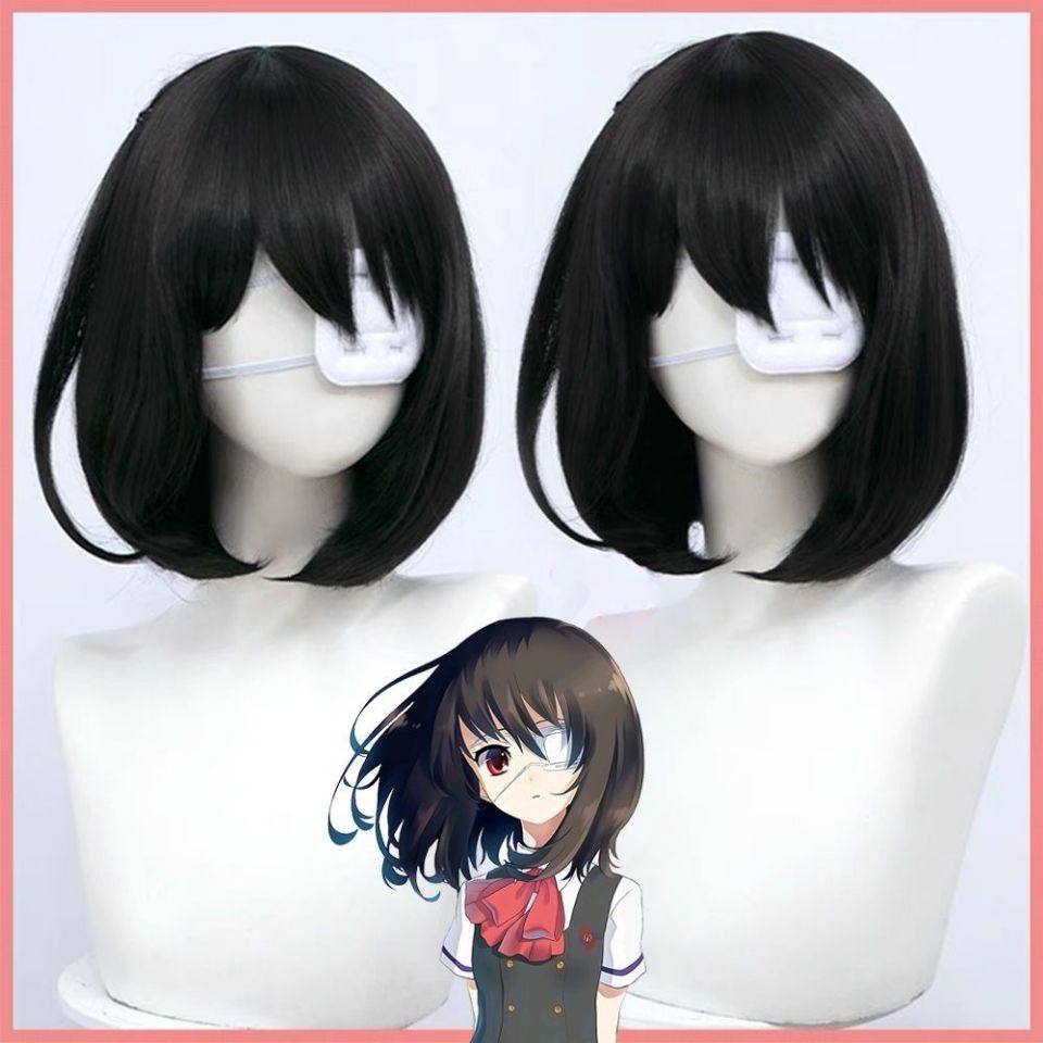 见崎鸣假发cos another 赤泽泉美 黑色内扣短发造型