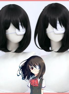 见崎鸣假发cos another 赤泽泉美 黑色内扣短发造型